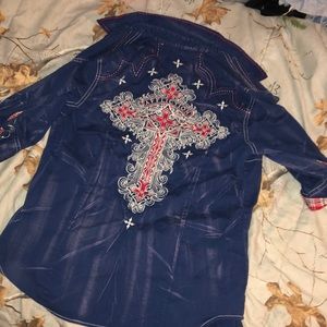 Affliction button up shirt